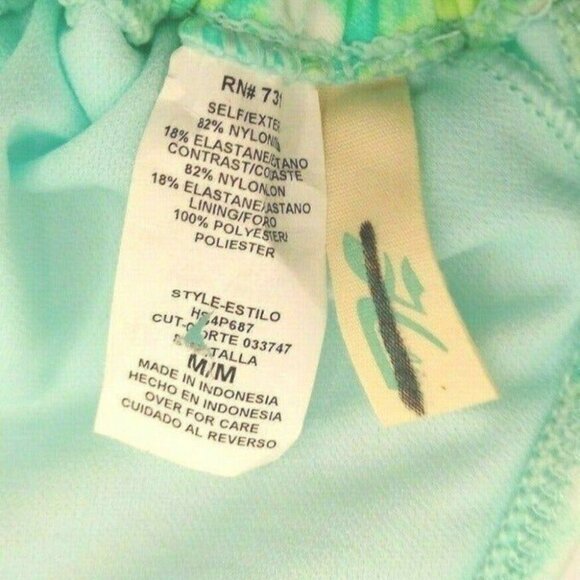 Hobie Triangle Bikini Swim Top Fringe Medium Green - Picture 5 of 8